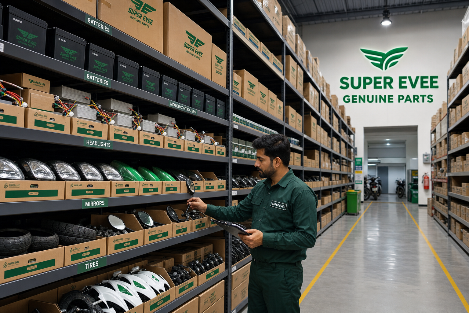 Super Evee genuine spare parts warehouse